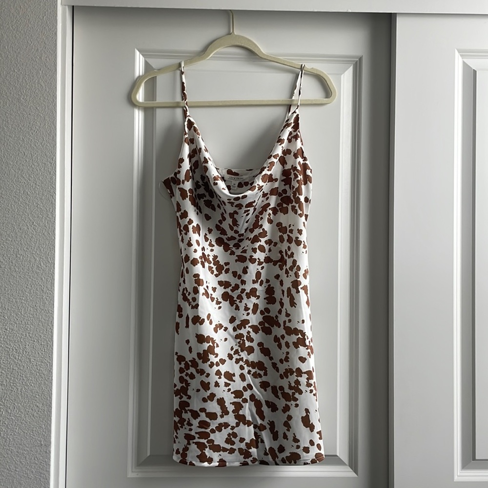 12th Tribe - Cow Print Slip Dress - Size Medium - New with Tags